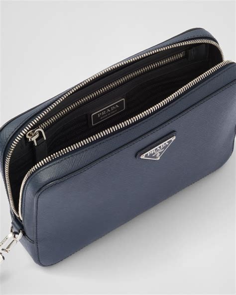 prada saffiano metal clutch|Black/baltic Blue Saffiano Leather Clutch .